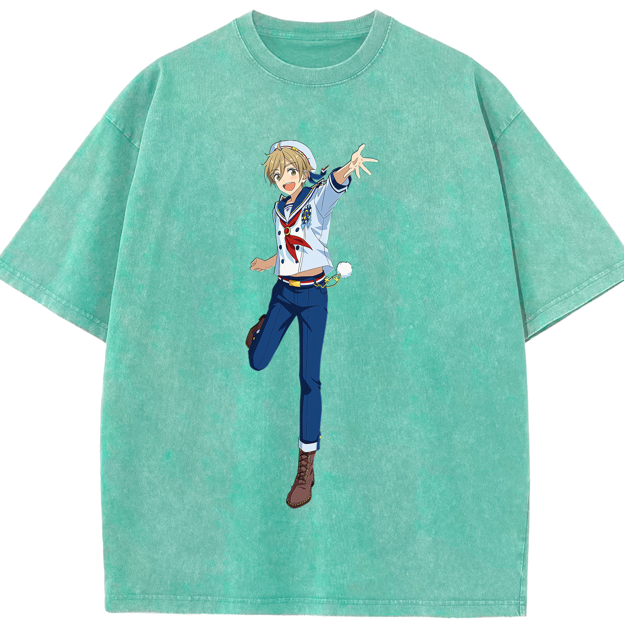 （画像用） あんさんぶるスターズ! Ensemble Stars 綿100% ヴィンテージ風 半袖Tシャツ（フロントプリント）